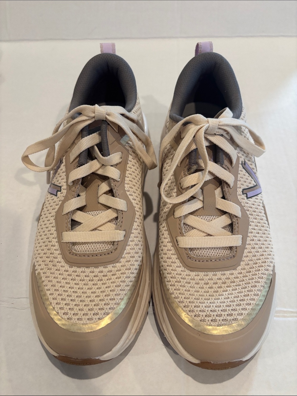 Vionic Beige Women's Lace-Up Sneakers